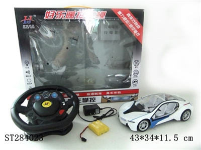 1:16 BMW I8 R/C POLICE CAR WITH INDUCTION STEERING WHEEL (INCLUDE CHARGER AND BATTERIES) - ST284023