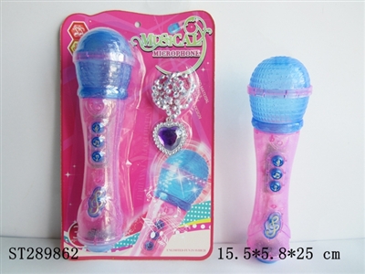 MICROPHONE WITH LIGHT & MUSIC,WITH NECKLACE - ST289862