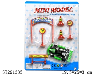 KART WITH ROAD SIGN SET - ST291335