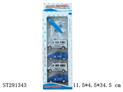 GLIDING POLICE CAR + PLANE SET - ST291343