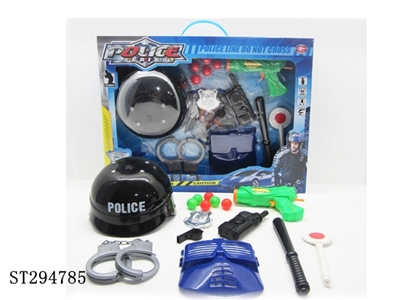 黑警察帽套装乒乓球枪 - ST294785