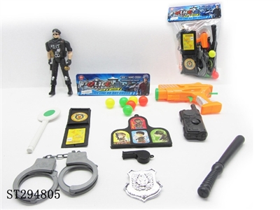 警察小套装乒乓枪 - ST294805