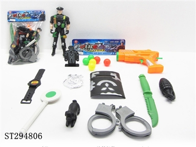 警察小套装乒乓枪 - ST294806