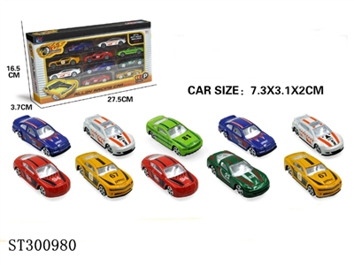 1：64赛车滑行合金车仔十只庄 - ST300980