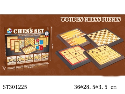 木制棋类4合1 - ST301225