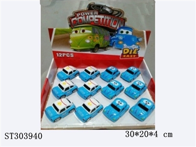 12只展示盒Q版甲壳虫叮当猫回力合金车 - ST303940