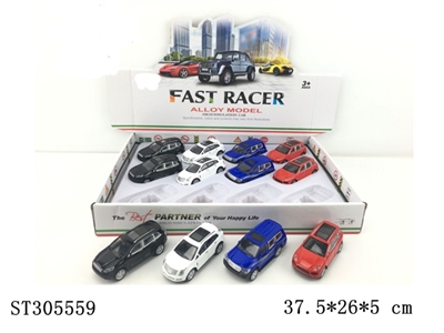 1:46PULL BACK DIE CAST CAR/12PCS - ST305559
