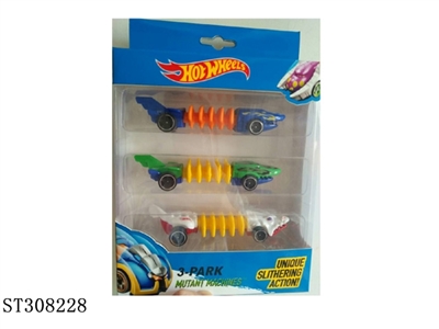 风火轮3只开窗展示盒变异虫滑行合金车 - ST308228