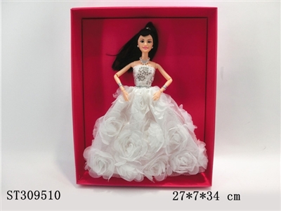 11寸时尚开窗盒11关节婚纱芭比 - ST309510