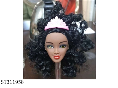 DARKER HEAD WITH LONG CURLY HAIR - ST311958