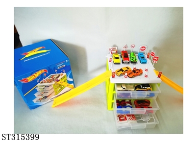 1:64 SLIDING DIE CAST CAR SET WITH 16PCS OF CARS - ST315399