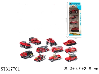 SLIDING DIE CAST FIRE PROTECTION CAR - ST317701