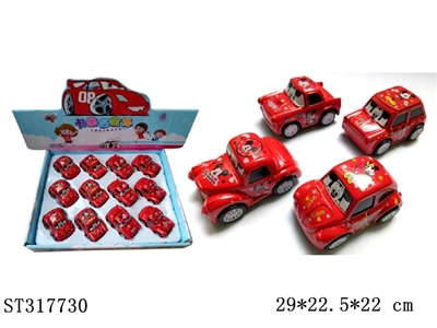 12只装展示盒米奇卡通回力合金车(4款混装) - ST317730