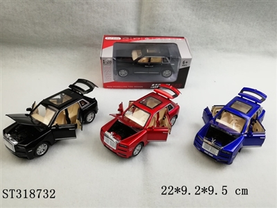 1:28 PULL BACK DIE CAST CAR WITH LIGHT AND MUSIC (CAN OPEN 3 DOORS) - ST318732