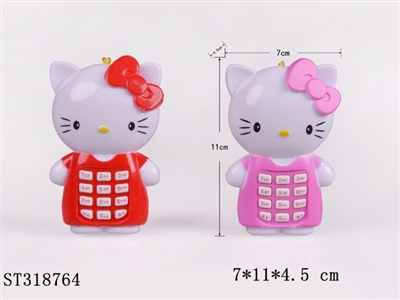 Hello kitty 音乐灯光手机 - ST318764