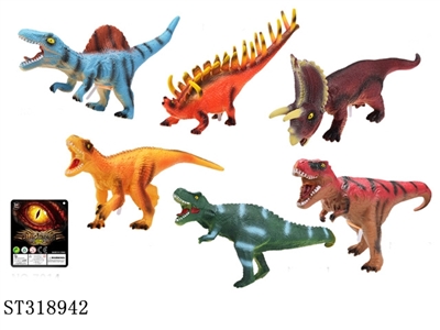 13 INCH VINYL DINOSAUR WITH IC (MIXED 8 KINDS, BATTERY INCLUDED) - ST318942