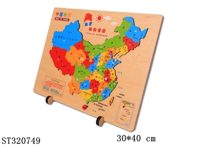 木制中国地图激光 - ST320749