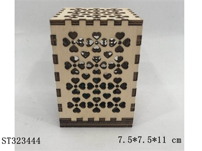 木质拼装触摸声控灯-心形 - ST323444