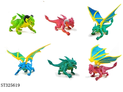 HORNED DINOSAUR + PTEROSAUR - ST325619