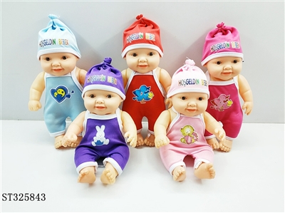 8.5寸婴儿娃娃(搪胶头,其它塑料,环保) - ST325843