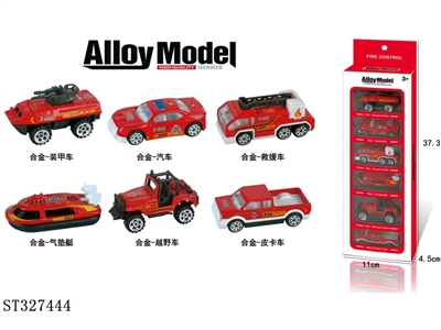PULL BACK DIE CAST CITY FIRE PROTECTION CAR - ST327444