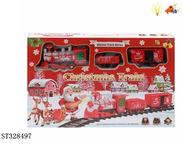 BATTERY OPERATED CHRISTMAS TRAIN TRACK SET WITH LIGHT AND SOUND - ST328497