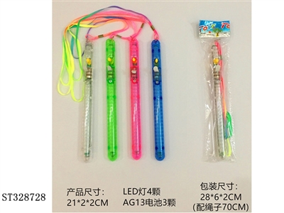 21CM TRANSPARENT LED STICK WITH 4 FLASHING LIGHTS - ST328728