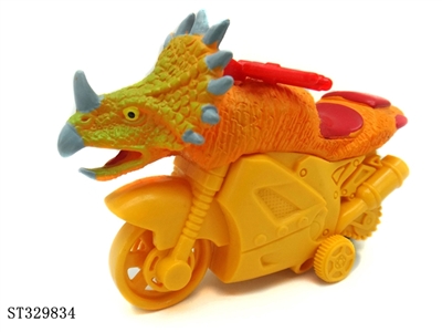 Friction Dinosaur Stunt Motorcycle-Cartoon Triceratops - ST329834