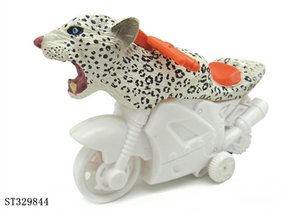 Friction Wild Animal Stunt Motorcycle-Snow Leopard - ST329844