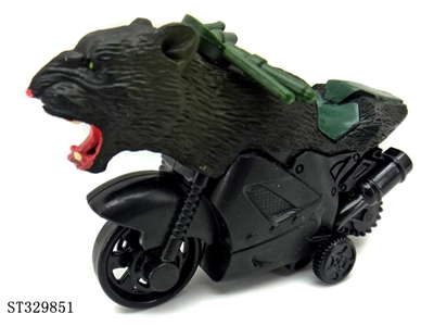 Friction Wild Animal Stunt Motorcycle-Black Puma - ST329851