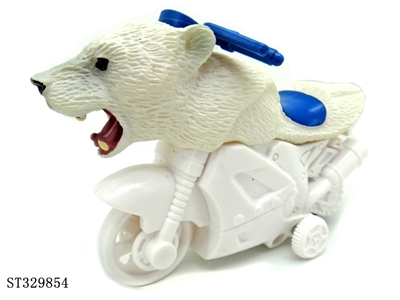 Friction Wild Animal Stunt Motorcycle-Polar Bear - ST329854