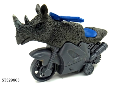 Friction Wild Animal Stunt Motorcycle-Rhino - ST329863