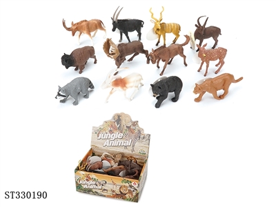 5 INCH WILD ANIMALS SET (12PCS/BOX) - ST330190