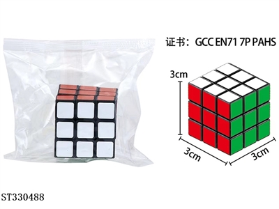 3.0CM魔方 乌底色块贴标 - ST330488