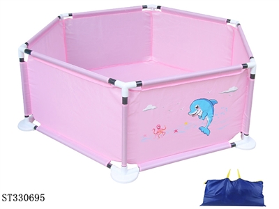 粉色海豚六边形围栏 - ST330695
