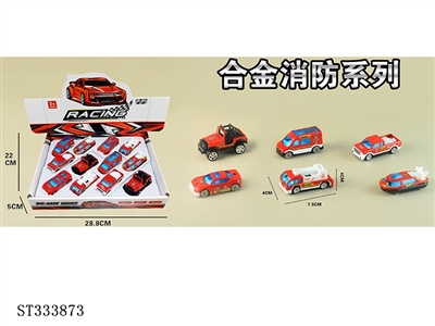 1:64 SLIDING DIE CAST FIRE FIGHTING TRUCK (MIXED 6 KINDS, 12PCS/BOX) - ST333873