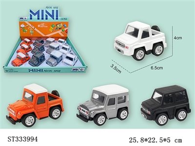 PULL BACK DIE CAST PICKUP TRUCK(MIXED 4 KINDS,12PCS/BOX) - ST333994