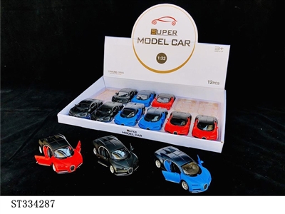 IMITATION ALLOY RETURN DOUBLE DOOR BUGATTI (12 IN A BOX) - ST334287