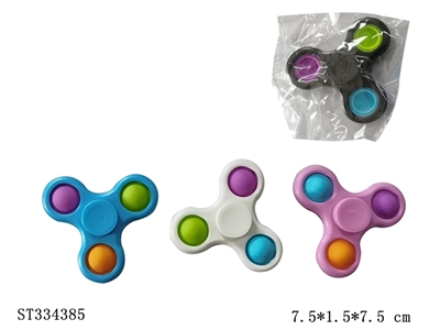 减压三指灭鼠手指陀螺 （黑、蓝、白、粉） 4色混装【其他包装】 - ST334385