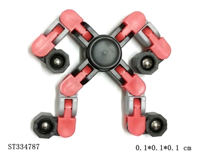 减压四角陀螺机器人4节链条 带钢珠 颜色随机混装 多色【英文包装】 - ST334787