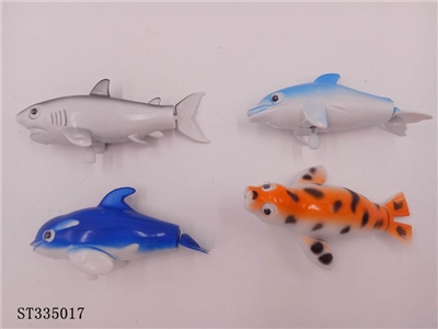 上链游水鱼(鲨鱼、海豚、琼鱼、海狮4款混装) - ST335017