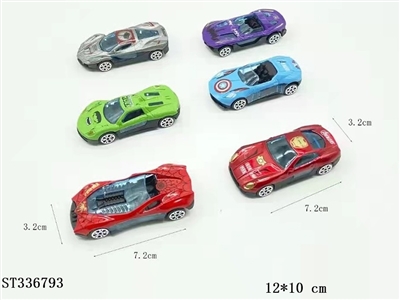 1：64合金滑行复仇者联盟赛车（单只袋装） - ST336793