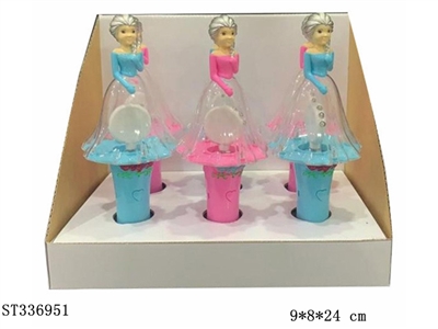 6PCS 透明裙子公主转棒 2色 魔法棒/闪光棒 灯光 塑料【英文包装】 - ST336951