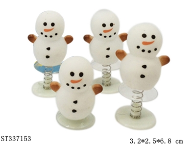 圣诞玩具弹跳雪人雪人跳跳弹跳公仔弹跳玩具 塑料【无文字包装】 - ST337153