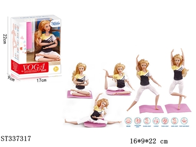 21关节瑜伽芭比带瑜伽垫 实身 塑料【英文包装】 - ST337317