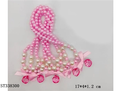 蝴蝶结+水晶宝石饰品串珠项链 - ST338300