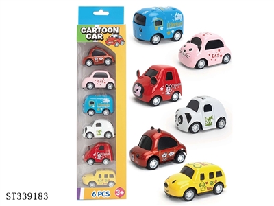 6 alloy simulation back force cartoon car - ST339183