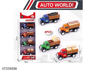 1:55 Huili alloy car(4/box)Farmer car series 4 mixed - ST339206