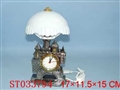 ST033794 - GILDING CASTLE LAMP CLOCK