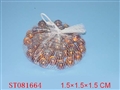 ST081664 - 50粒琥珀彩玻璃球
